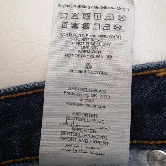 Only Blue Denim Ladies Size 30/26 Hi Rise Ankle Length Button Fly Jeans - Picture 5 of 15